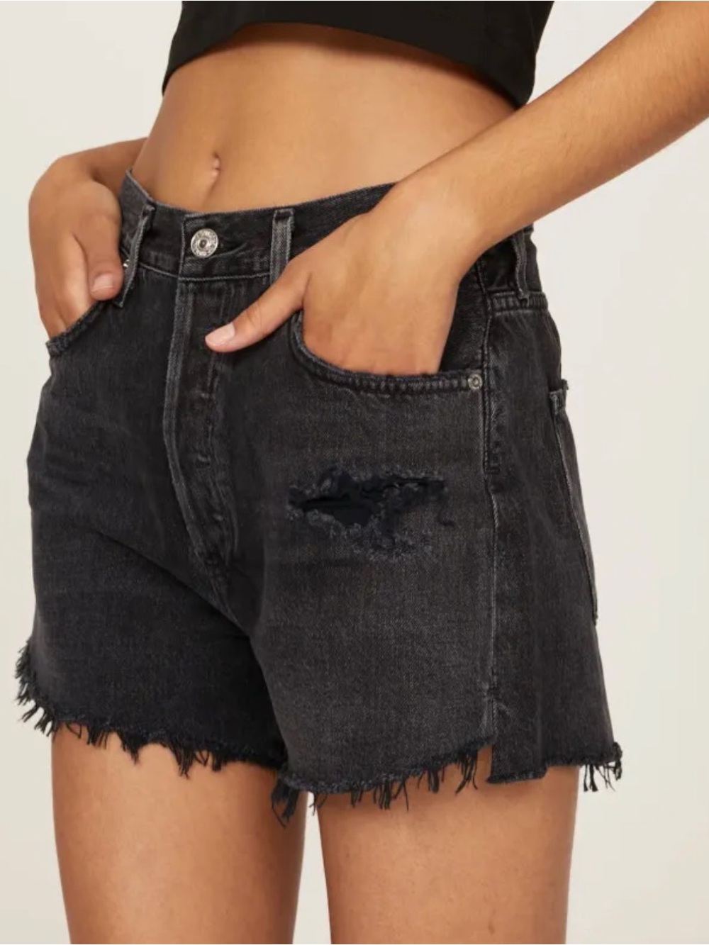 Citizens Of Humanity Marlow Shorts 26 Black Vintage